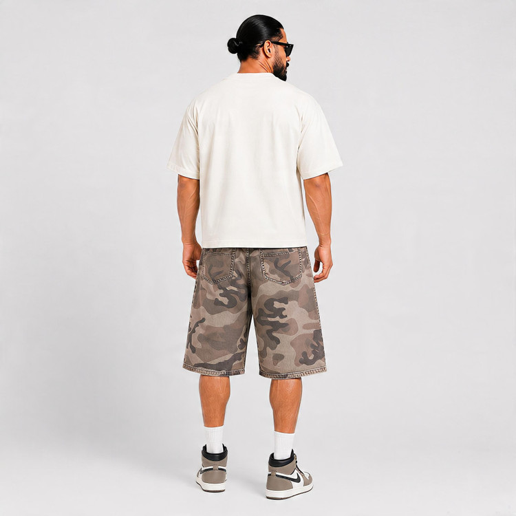 شلوارک سهربع مردانه گود جین (Good Jean) مدل Camo 68 با تنخور آزاد