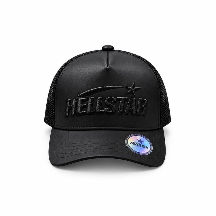 کلاه مردانه هلاستار (Hellstar) مشکی مدل تراکر – طرح برجسته