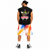 وست مردانه مشکی آدیداس (Adidas) چاپ جلو و پشت